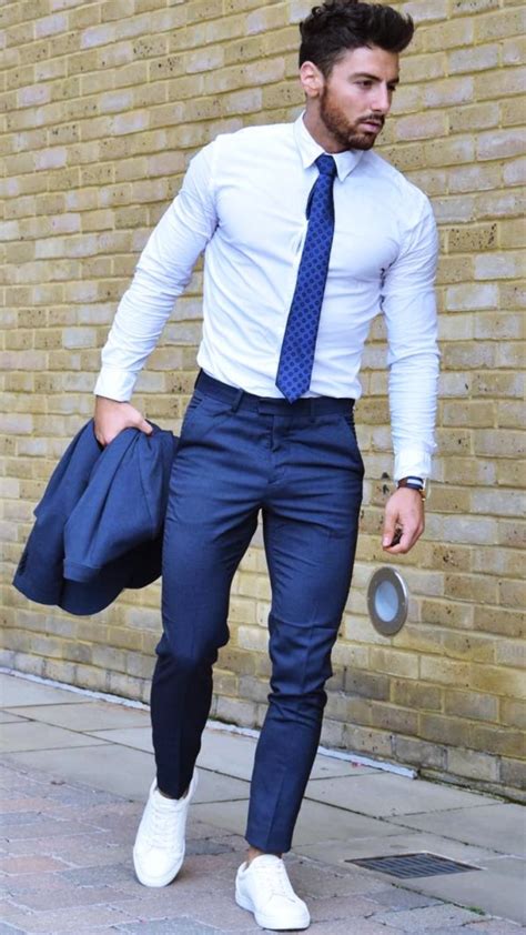 blue pant formal outfit.